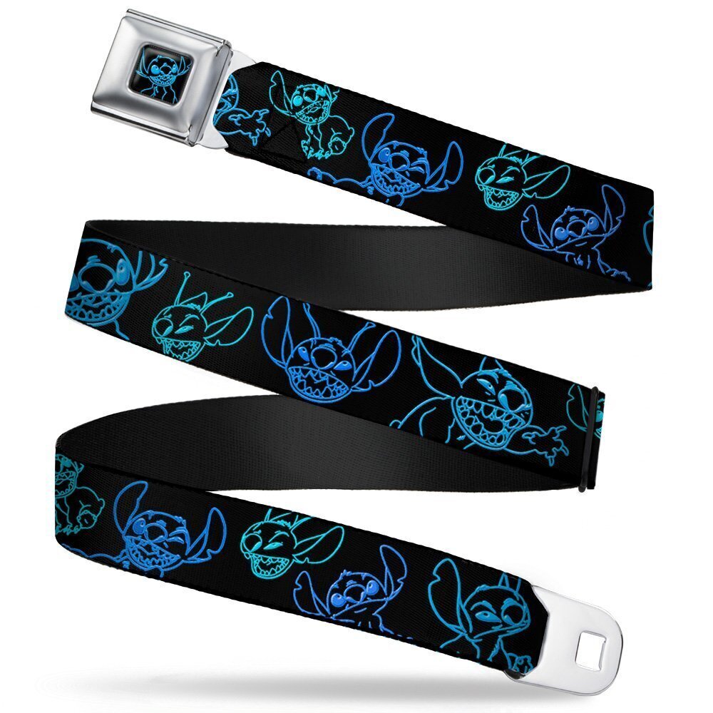 1895 Seatbelt Belt Lilo & Stitch Regular, 1.5" Wide - 24-38 Inches in